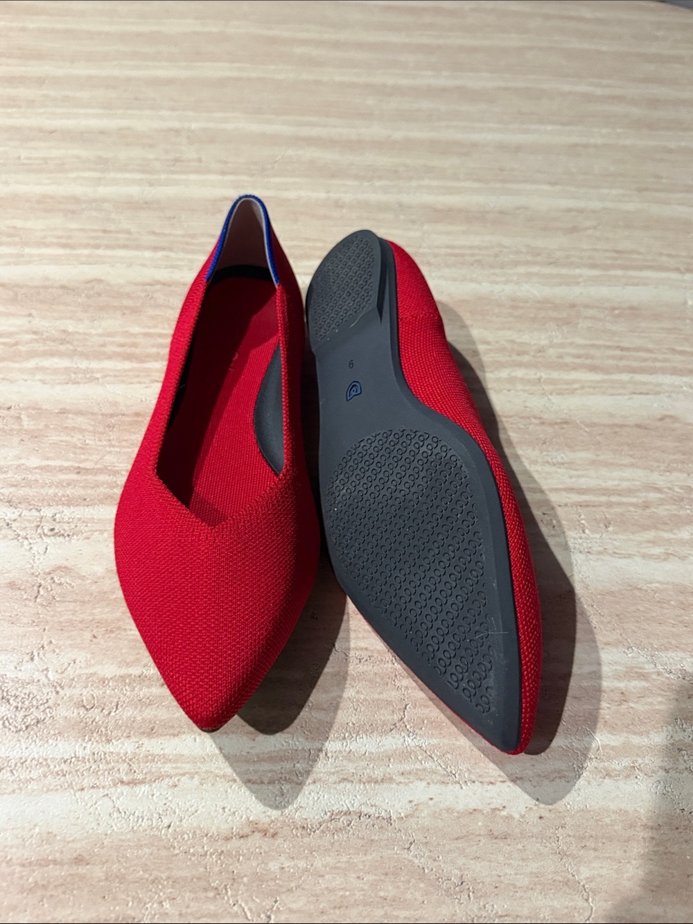 Rothy's Red Pointed-Toe Knit Flats - Picture 4 of 4